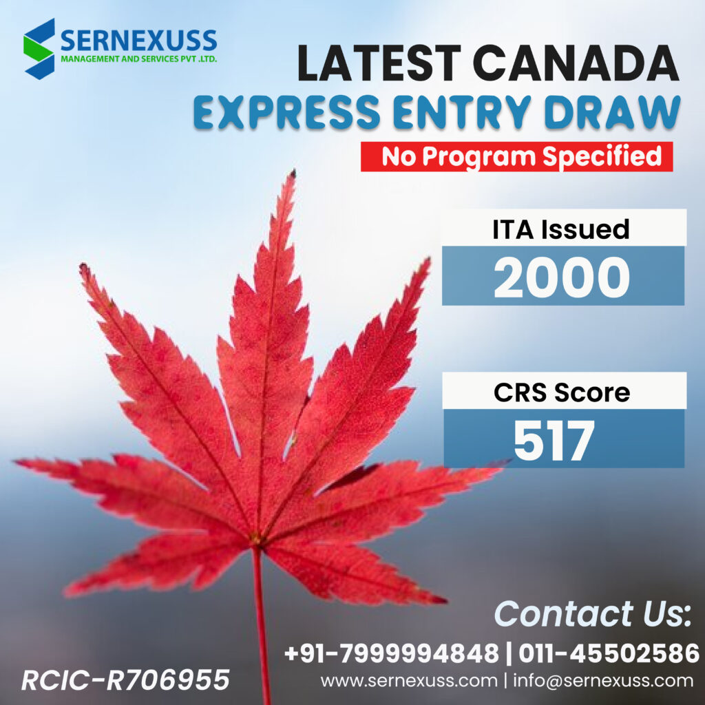 Latest Express Entry draw - Sernexuss News