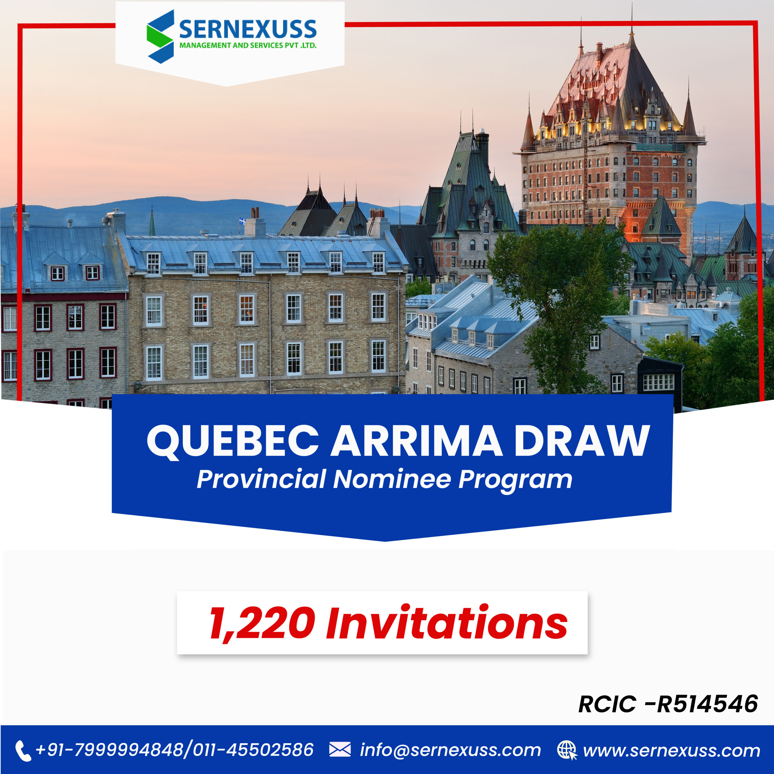 Latest Quebec Arrima Draw 