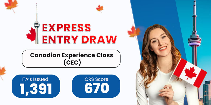 Express Entry Draw Sent 1391 PR Invitations