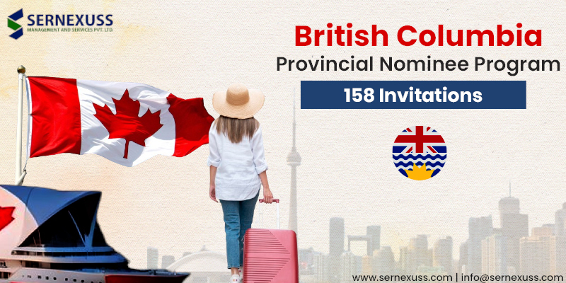 British Columbia Draw Issued 158 PR Invitations