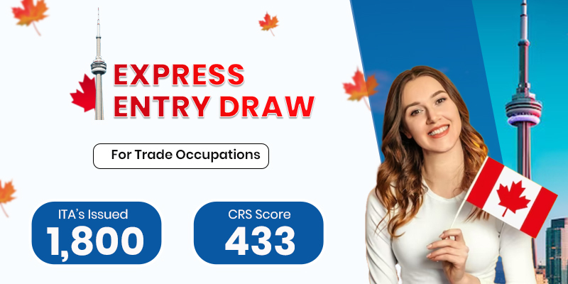 Express Entry Draw Sent  1,800 Permanent Residency Invitation