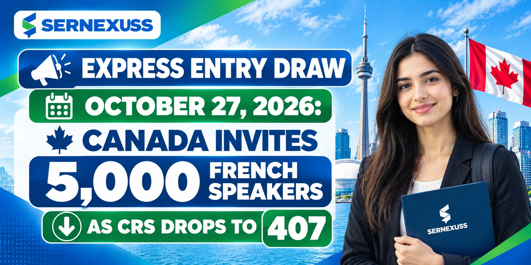 Express Entry Draw October 27, 2026: Canada Invites 5,000 French Speakers as CRS Drops to 407